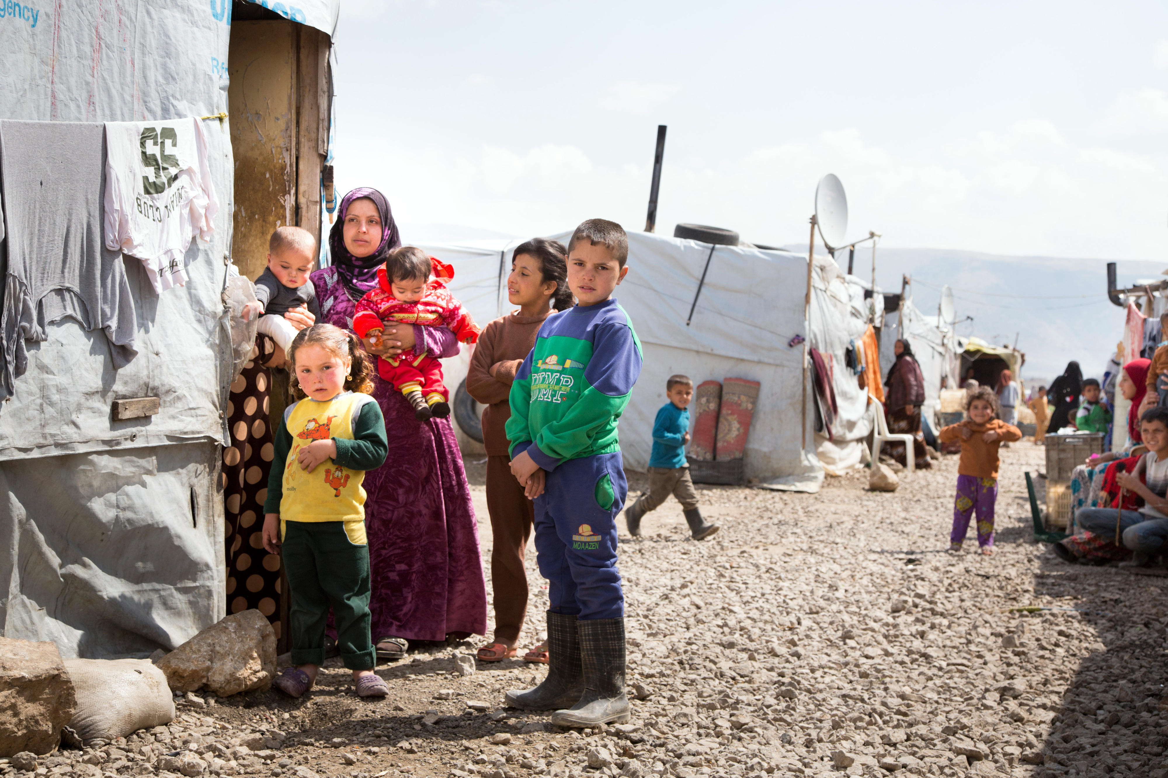 Flüchtlinge aus Syrien in einem Flüchtlingslager des UNHCR 