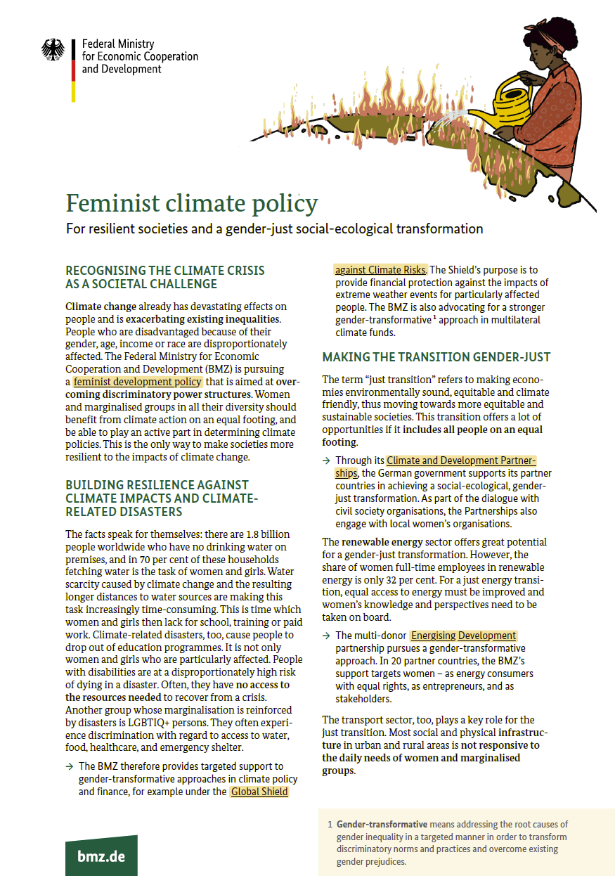 Cover: Feminist climate policy