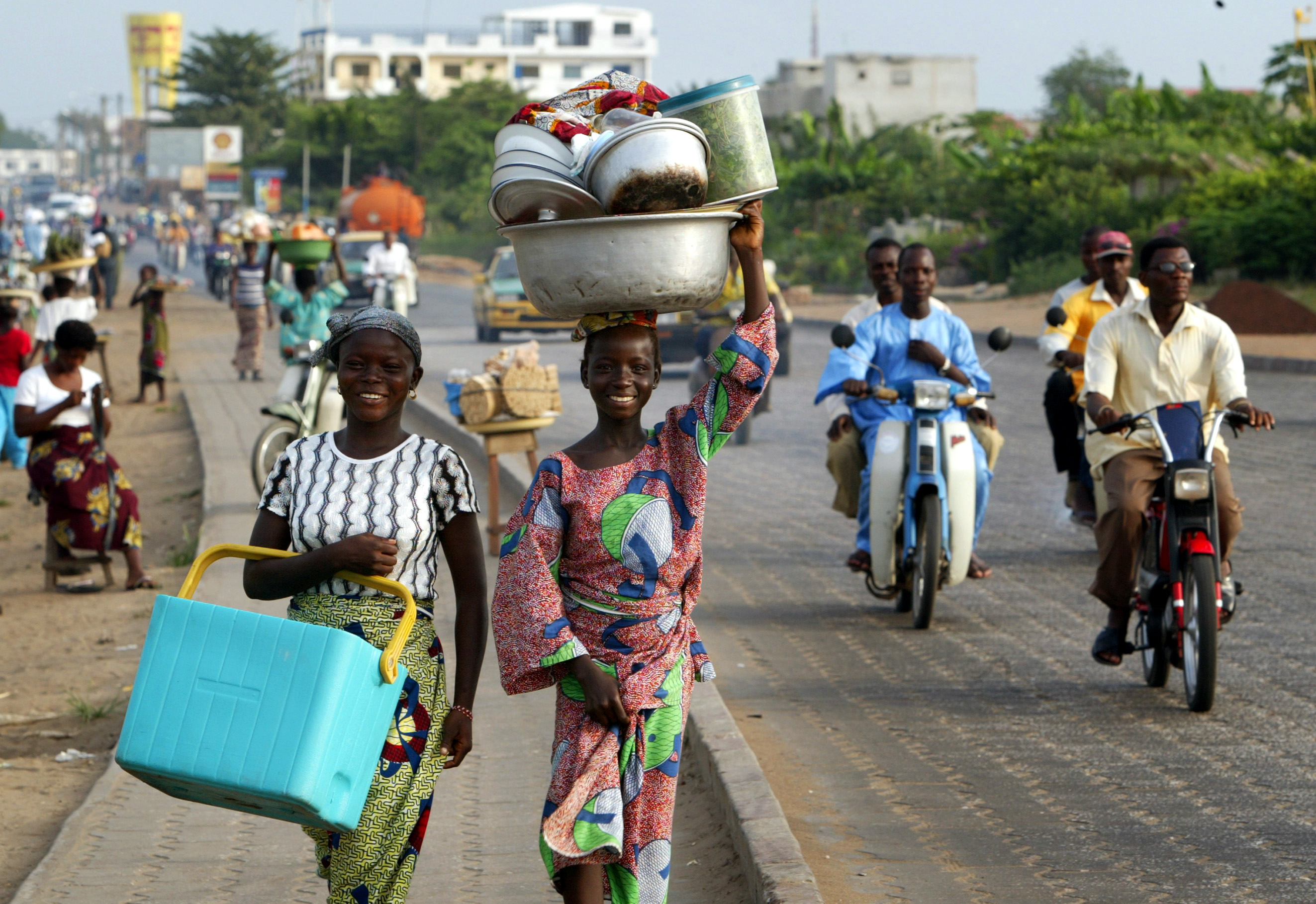 Street scene in Cotonou, Benin