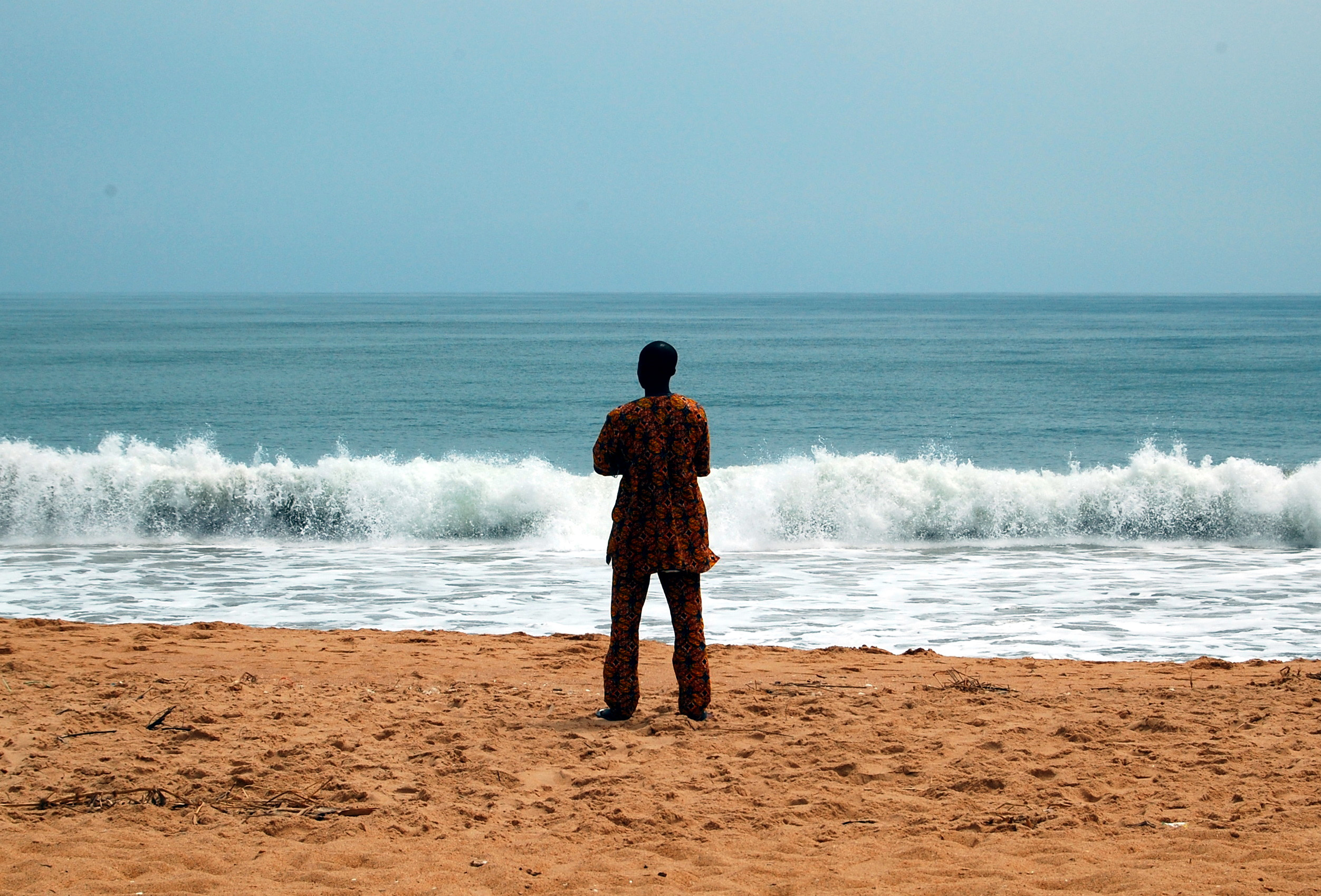 Beach on the Atlantic coast of Benin, near the town of Ouidah