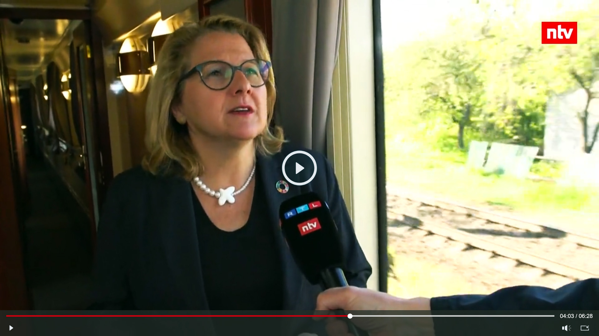Standbild aus dem ntv-Interview mit Ministerin Svenja Schulze