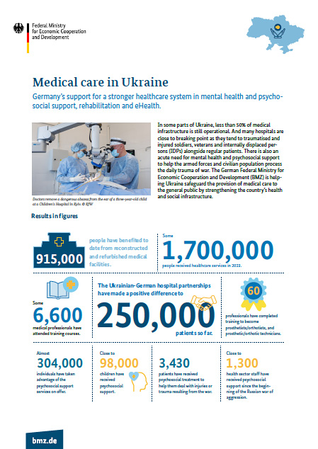Titelseite: Medical care in Ukraine
