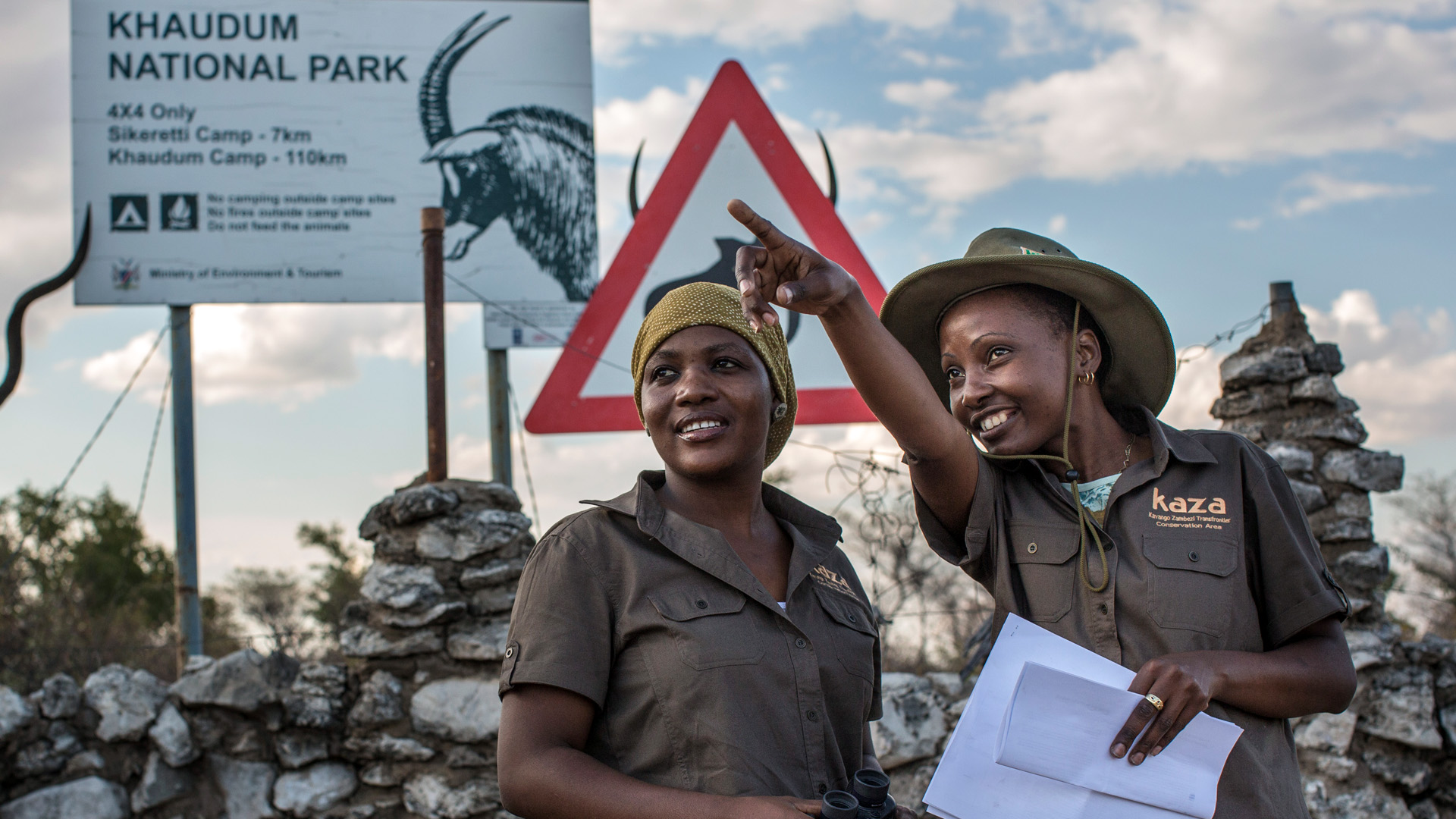 Rangers in Namibia's Khaudum National Park, which is part of the cross-border KAZA project