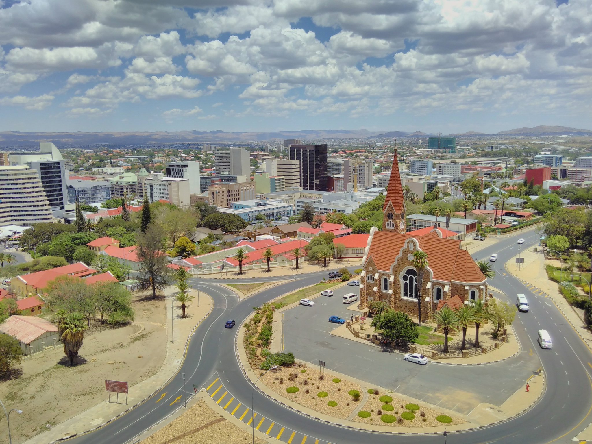 Blick auf Windhuk, Namibia