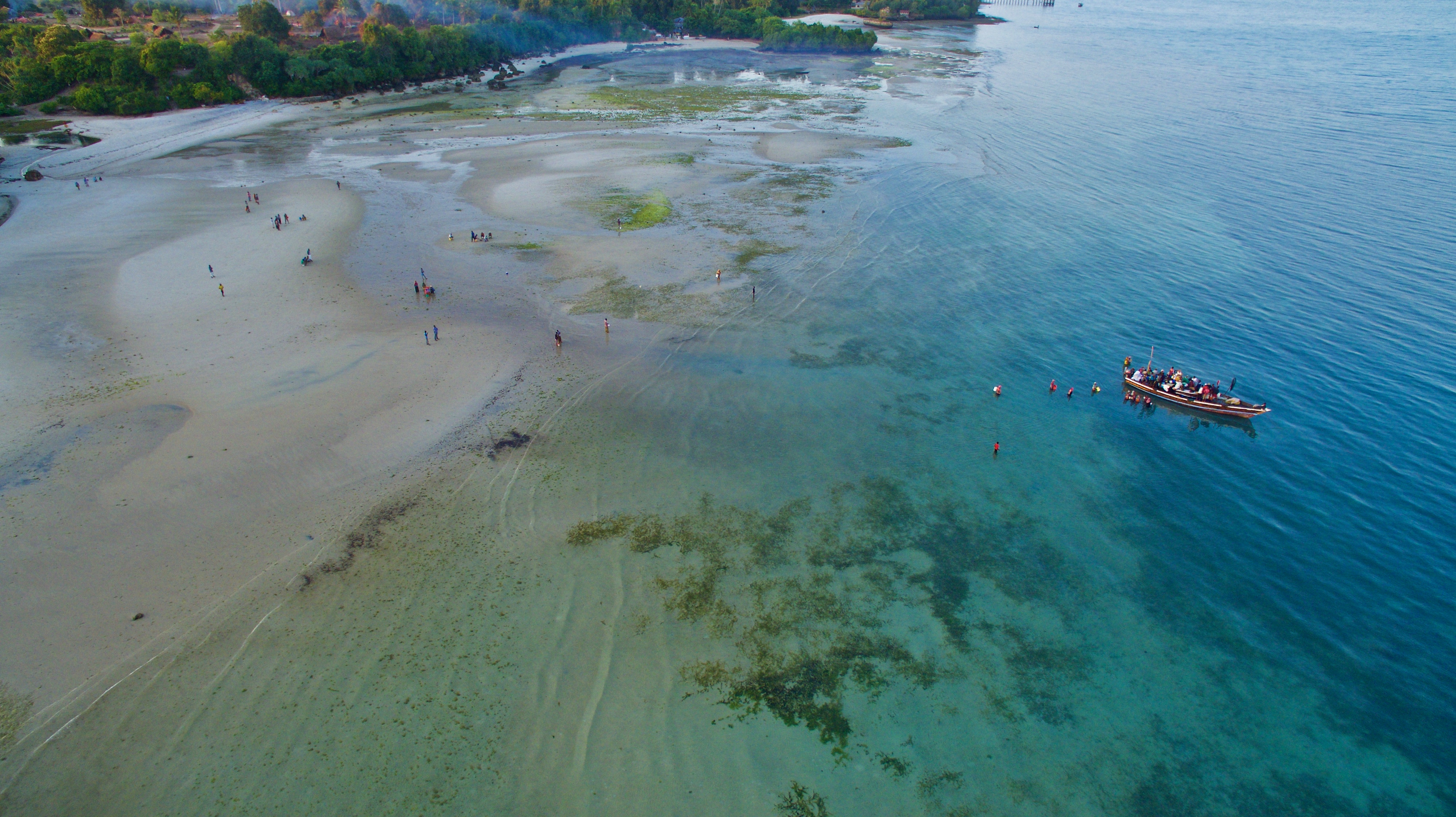 Fischer an der Küste der Insel Sansibar, Tansania