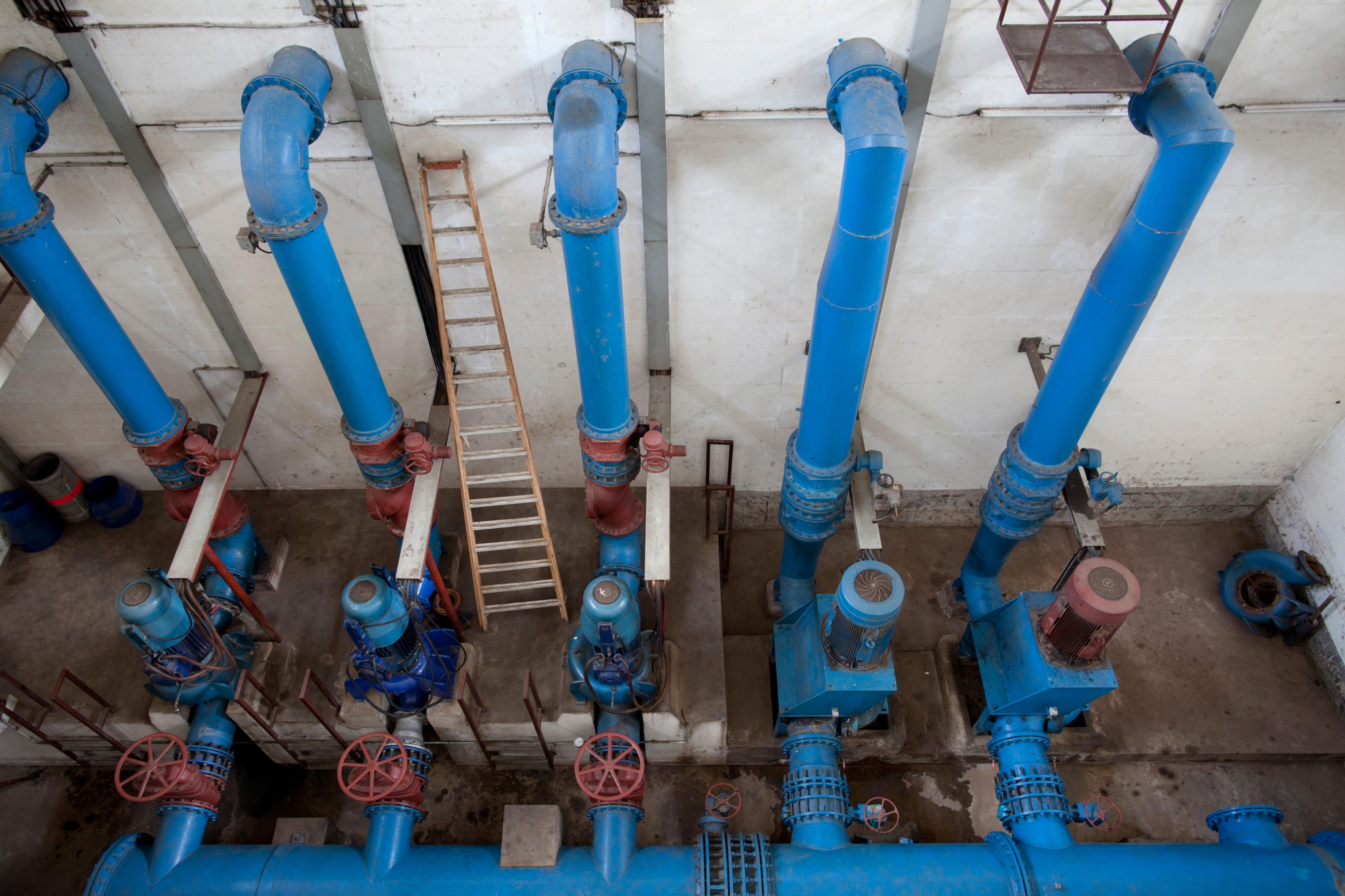 Pumping station of a sewage treatment plant in Bujumbura, Burundi