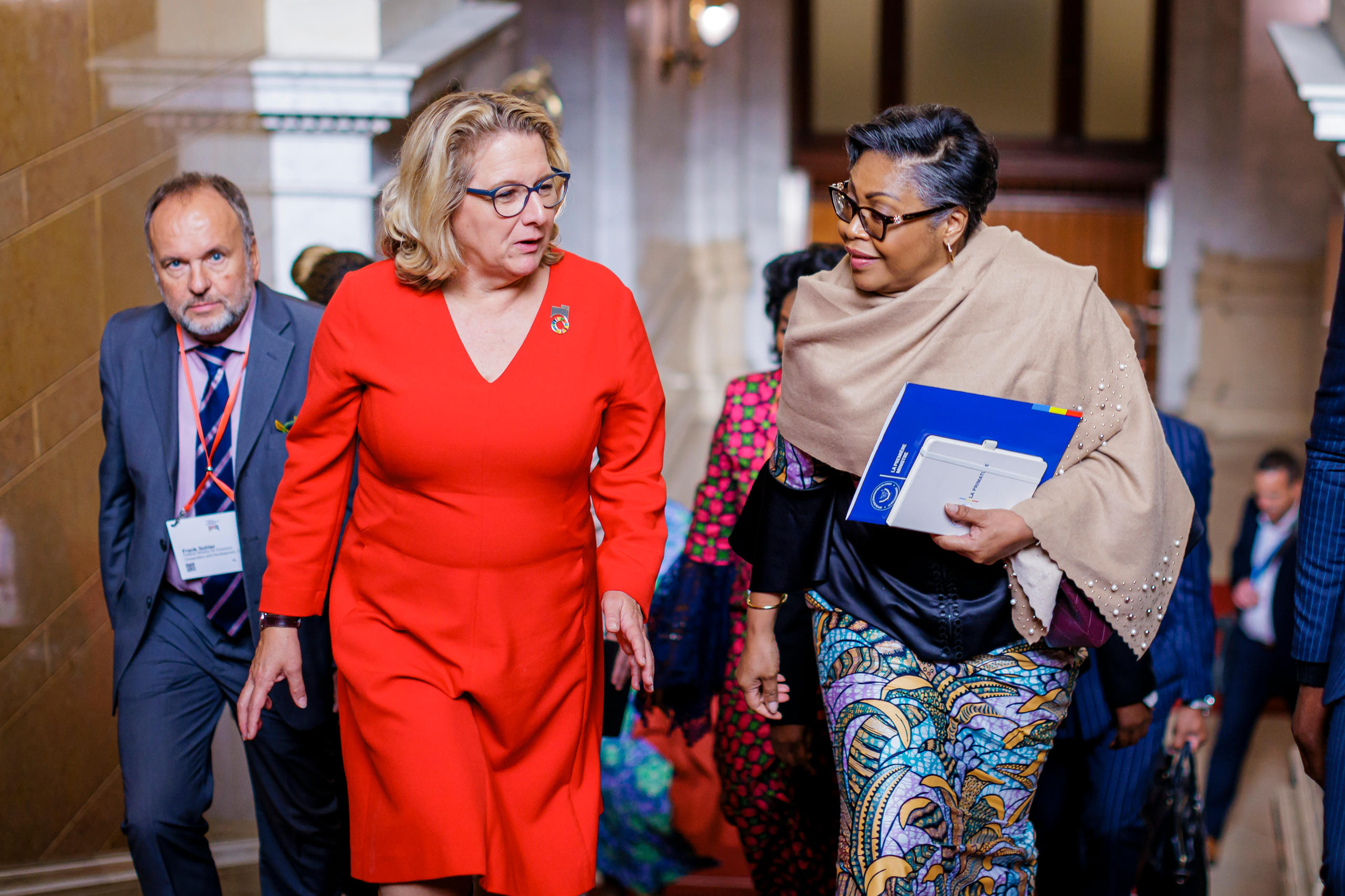 Svenja Schulze with Judith Suminwa Tuluka, Prime Minister of the Democratic Republic of the Congo, at the Hamburg Sustainability Conference 2024