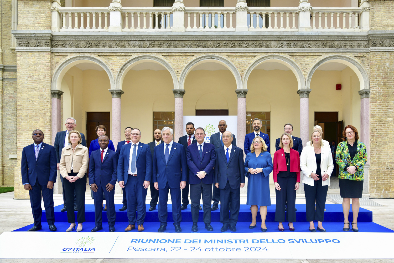 The G7 development ministers at their meeting in Pescara, Italy