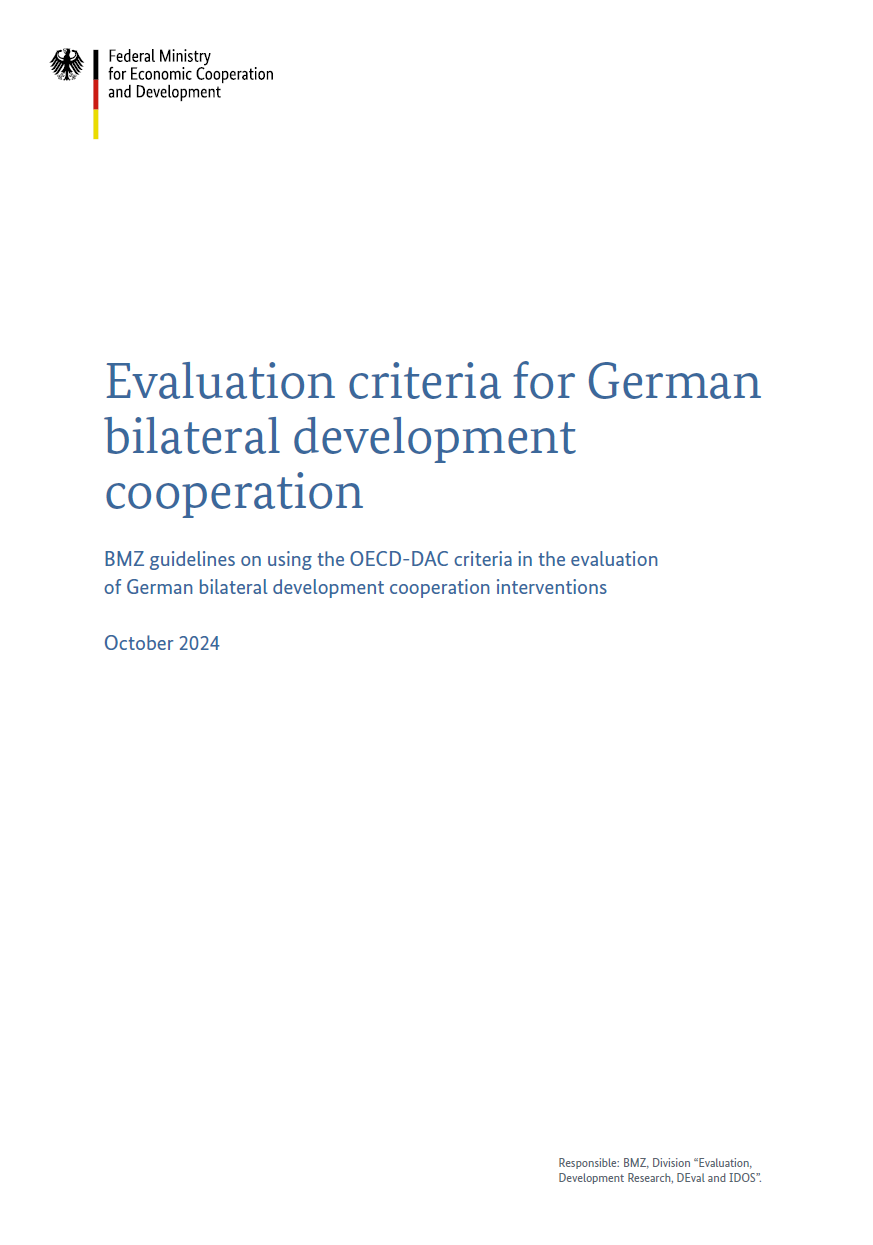 Cover: Evaluation criteria for German bilateral development cooperation