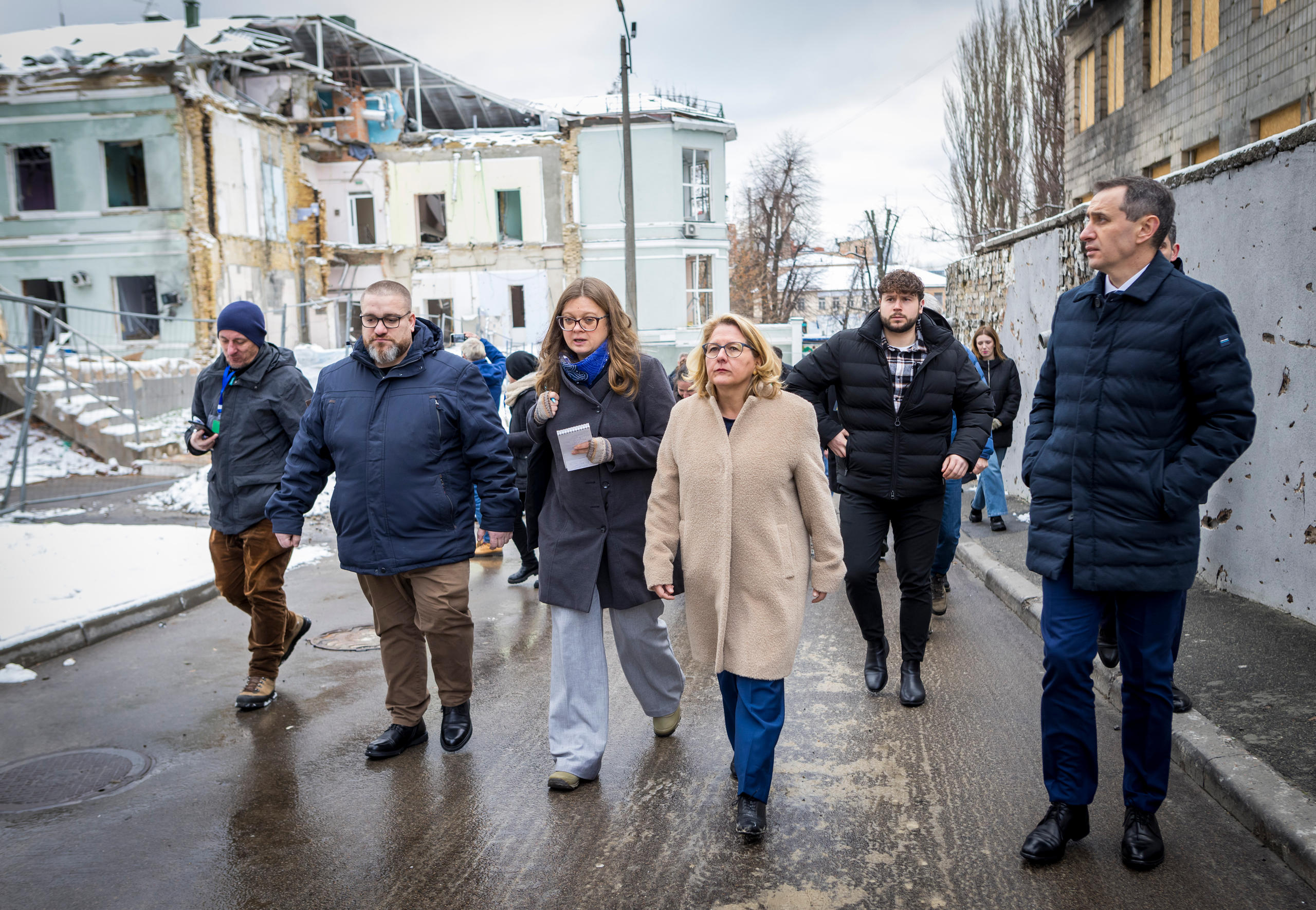 Destroyed houses in Kyiv