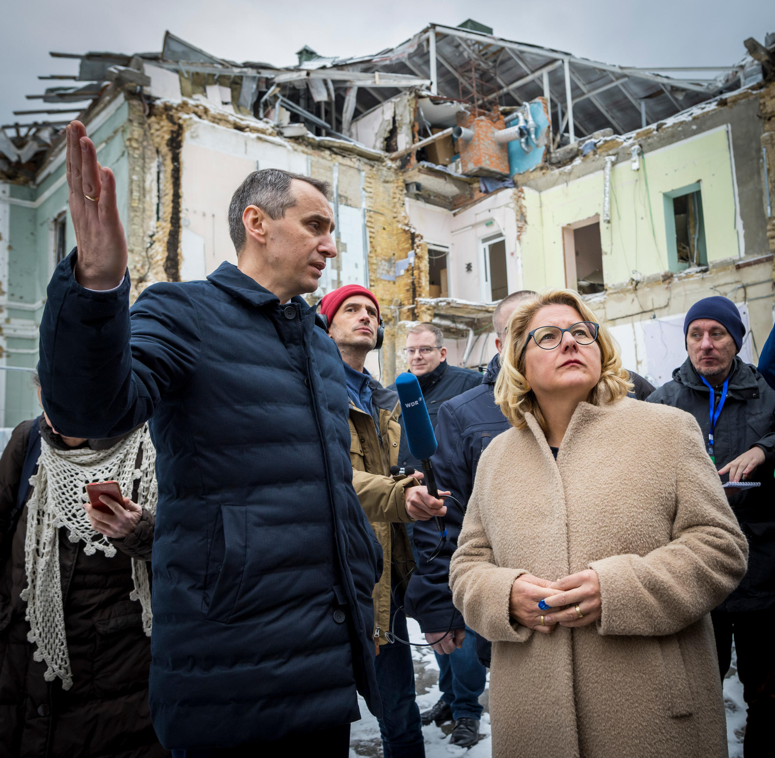 Destroyed houses in Kyiv