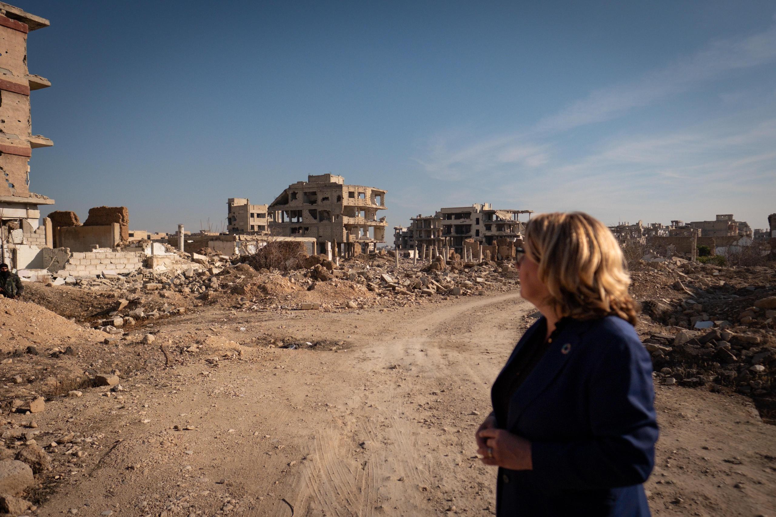 Bundesentwicklungsministerin Svenja Schulze am 15. Januar 2025 in Damaskus