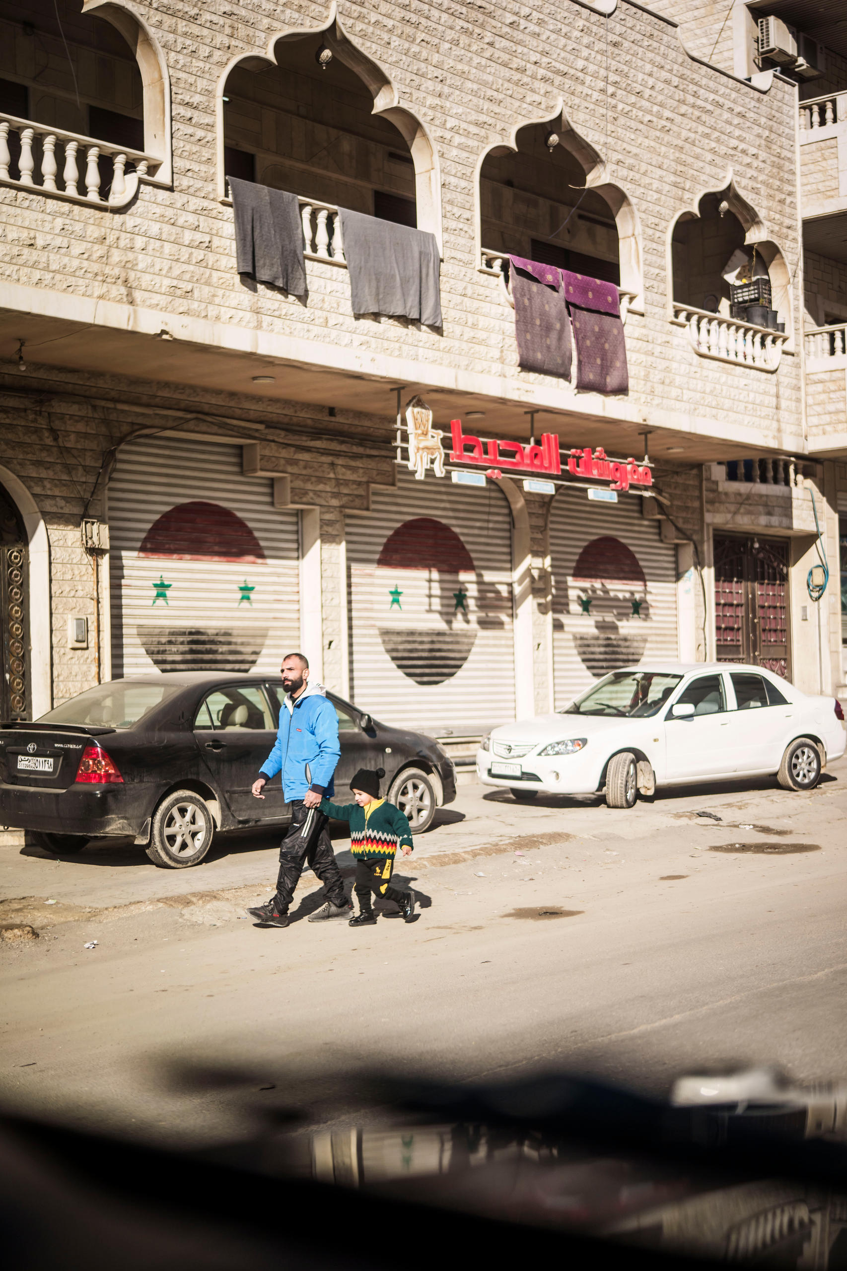 Street scene in Syria in January 2025